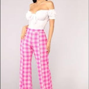 Fashion Nova Pink Valencia High Waisted Dress Pants